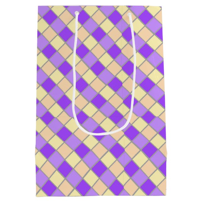 Lilac and Peach Medium Gift Bag (Back)