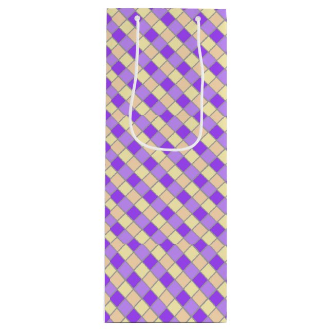 Lilac and Peach Wine Gift Bag (Front)