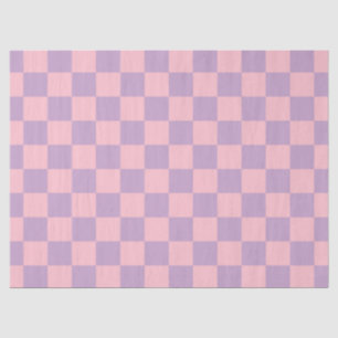 Lilac and Pink Chequerboard Tissue Paper