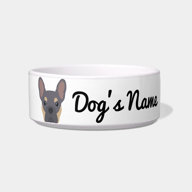 Lilac and Tan French Bulldog Bowl (Front)