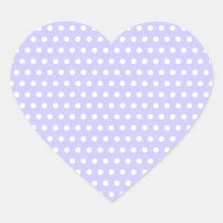 Lilac and White Polka Dot Pattern. Spotty. Heart Sticker