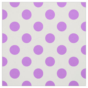 Lilac and white polka dots fabric