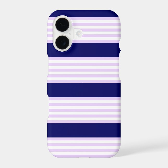 Lilac and white stripes pattern with navy blue (Back)