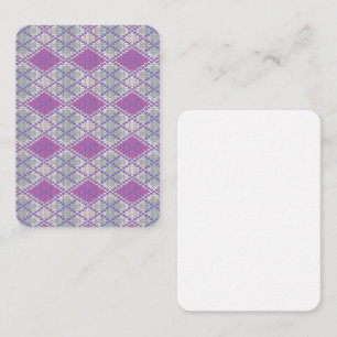 LILAC ARGYLE KNIT 3.5x2.5 Flat Card / Vertical