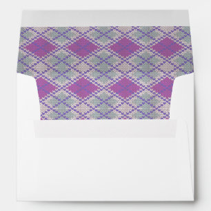 LILAC ARGYLE KNIT A7 Envelope
