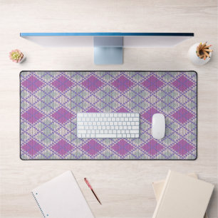 LILAC ARGYLE KNIT Office Studio Desk Mat 