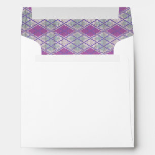 LILAC ARGYLE KNIT Square Envelope 