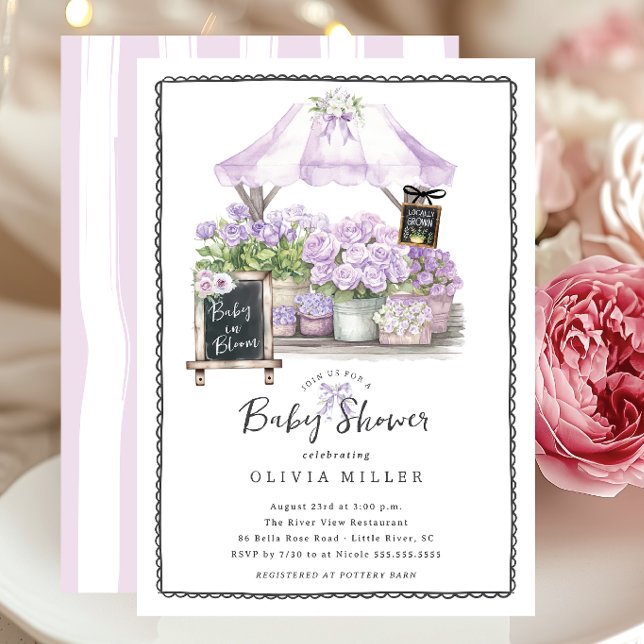 Lilac Baby Bloom Shower Invitation (Creator Uploaded)