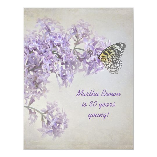 Lilac Birthday Invitation