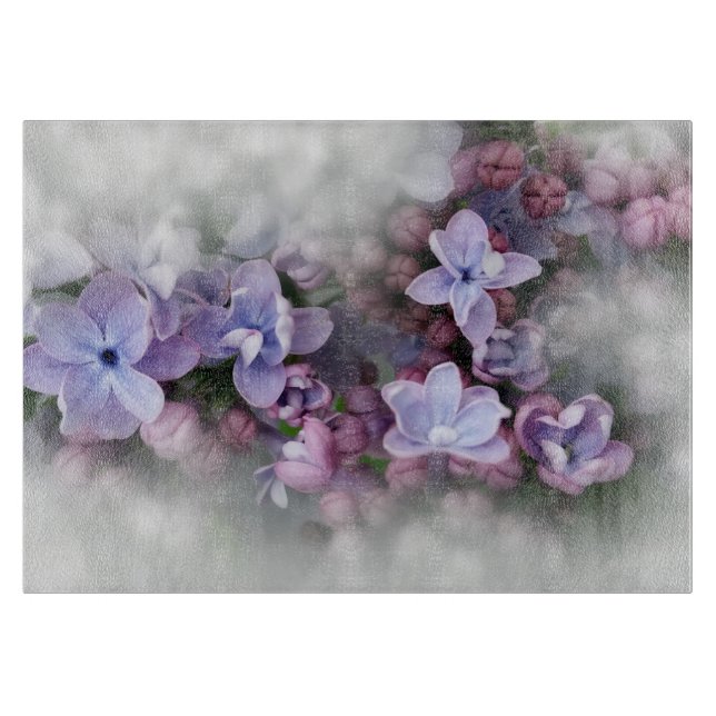 Lilac blooming cutting board (Front)