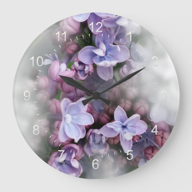 Lilac blooming large clock (Front)