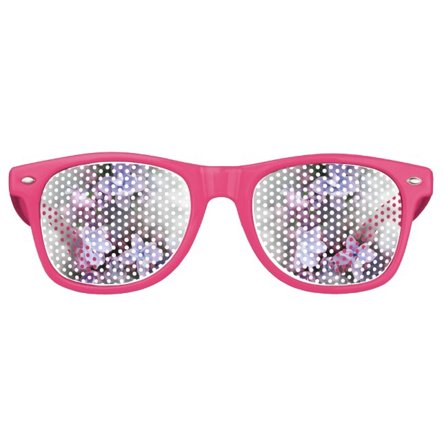 Lilac blooming retro sunglasses (Front)