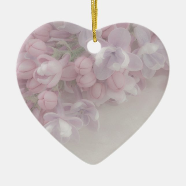 Lilac Blossom Ceramic Ornament (Front)