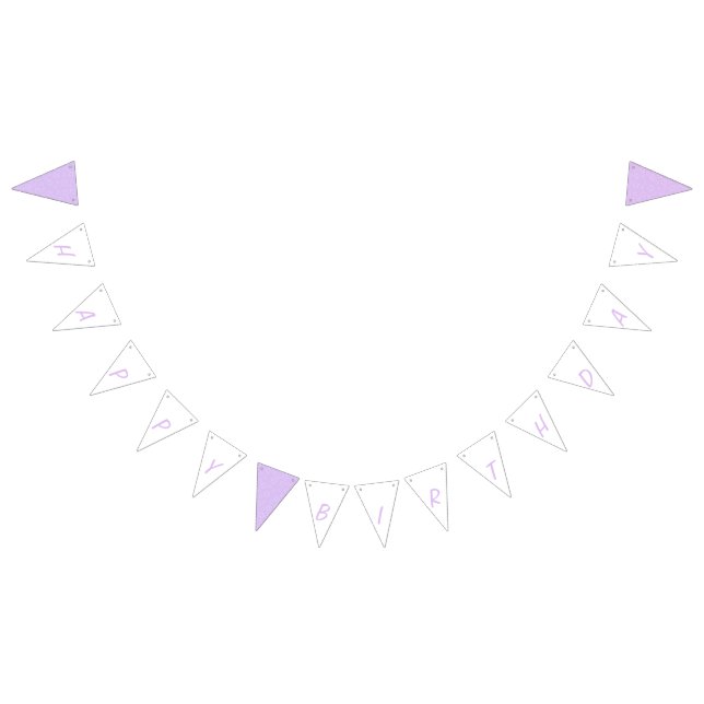Lilac Blossom Happy Birthday Bunting Flags (All)