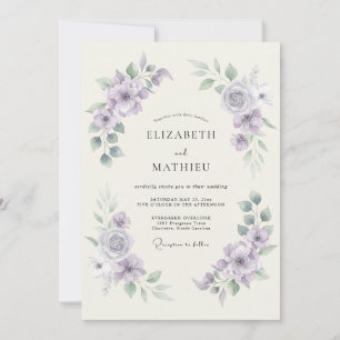 Lilac Blossom Romantic Wedding Invitation
