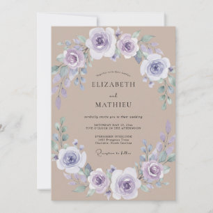Lilac Blossom Wedding Invitation