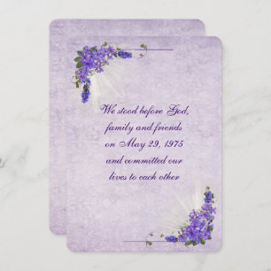 Lilac Bouquets for Vow Renewal Invitation