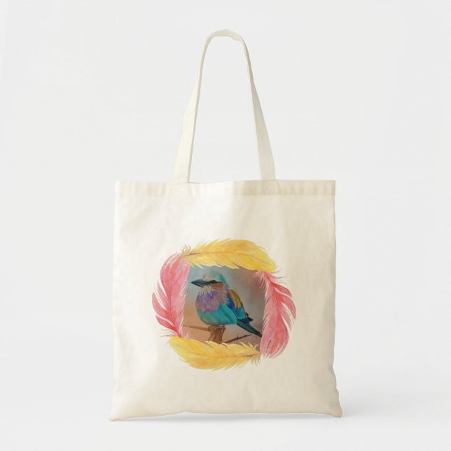 Lilac Breasted Roller Tote Bag (Front)
