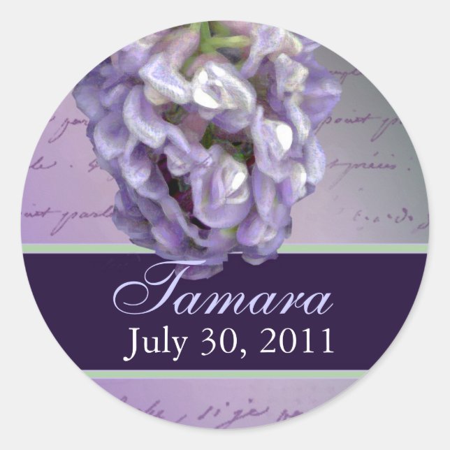 Lilac bridal stickers (Front)