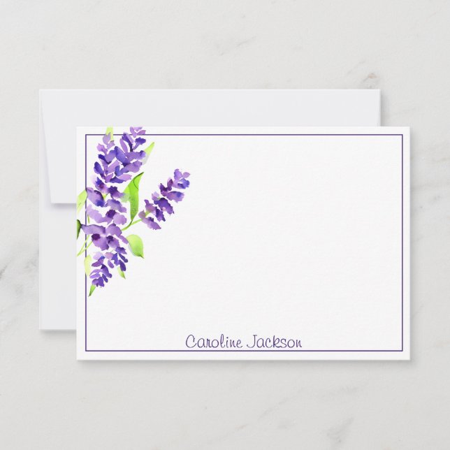 Lilac bunch personalised card (Front)