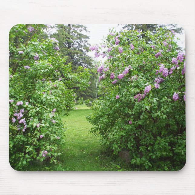 Lilac Bush After a Rain Mouse Pad (Front)