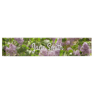 Lilac Bush Beautiful Purple Spring Flowers Nameplate