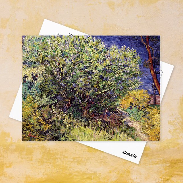 Lilac Bush Landscape Vincent van Gogh Postcard (Creator Uploaded)