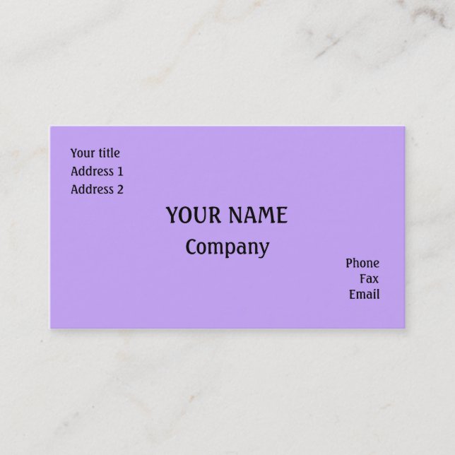 Lilac Business Card (Front)