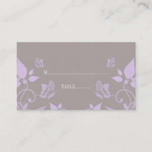 Lilac Butterfly Floral Place Card