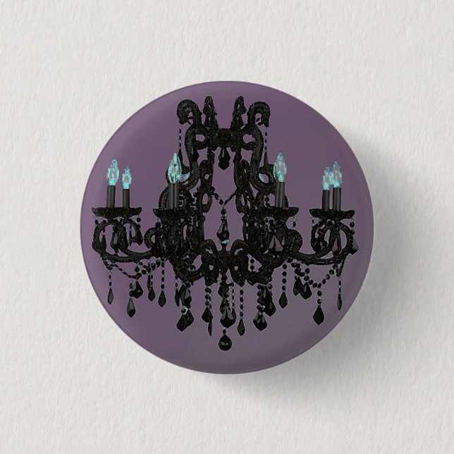 Lilac Chandelier ~ 3 Cm Round Badge (Front)