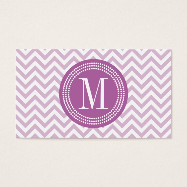 Lilac Chevron Zigzag Personalised Monogram (Front)