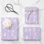 Lilac Christmas trees Xmas wrapping paper sheets<br><div class="desc">Lilac Christmas trees Xmas wrapping paper sheets for girls all the ages :)</div>