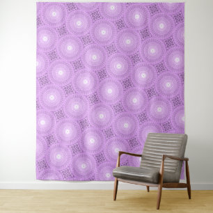 Lilac circles pattern tapestry