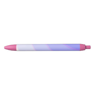 Lilac Circular Swirls ombre Black Ink Pen