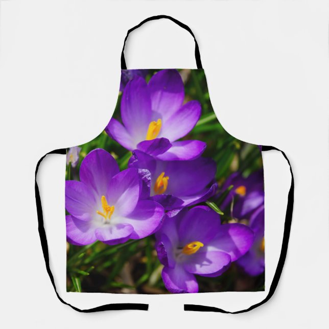 Lilac Crocuses Apron (Front)