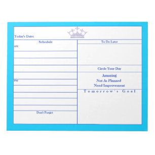 Lilac Crown Pink Border Decorative notepads