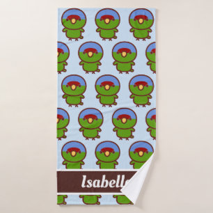Lilac-crowned amazon bath towel