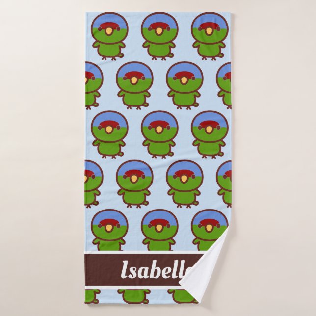 Lilac-crowned amazon bath towel (Bath Towel)