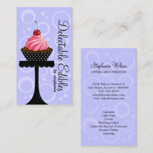 Lilac Cupcake Bakery Business Card