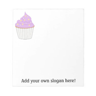 Lilac Cupcake - Personalise a Sweet Baking Graphic Notepad
