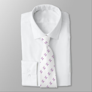 Lilac Custom Monogram Tie