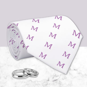 Lilac Custom Monogram Tie