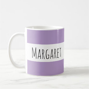 Lilac Custom Name Personalised  Coffee Mug