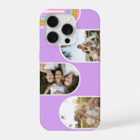 Lilac Cute Modern 3 Photo Layout Custom