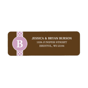 Lilac Dainty Dots Custom Monogrammed Family Return Address Label