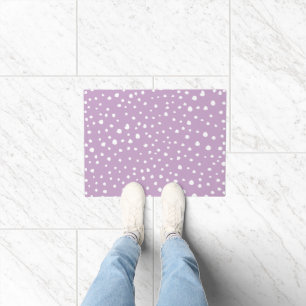Lilac Dalmatian Spots, Dalmatian Dots, Dotted Doormat
