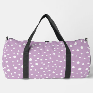 Lilac Dalmatian Spots, Dalmatian Dots, Dotted Duffle Bag