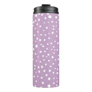 Lilac Dalmatian Spots, Dalmatian Dots, Dotted Thermal Tumbler