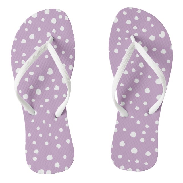 Lilac Dalmatian Spots, Dalmatian Dots, Dotted Thongs (Footbed)