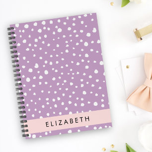 Lilac Dalmatian Spots, Dalmatian Dots, Your Name Planner